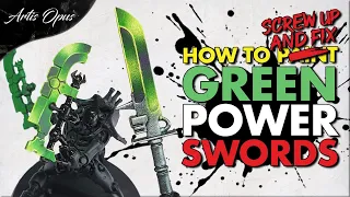 How to Paint: Green Power Weapons (+I screwed up)