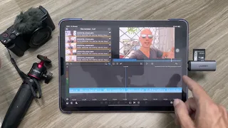 Редактирование видео на планшете iPad Air 4 в программе монтажа LumaFusion - внешний накопитель