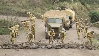 Eighth Route Army intercepted Japs transporting food supplies,capturing both soldiers and vehicles.