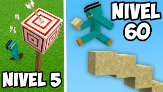 Hice Jugadas Imposibles En Minecraft (Nivel 1 a Nivel 100)