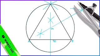 How to draw a circumcircle of an equilateral triangle