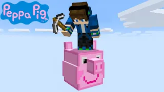 Trapped on One PEPPA PIG Block in Minecraft