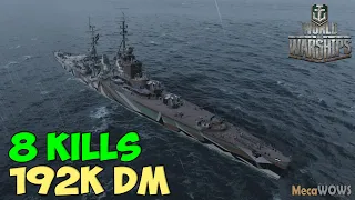 World of WarShips | Smolensk | 8 KILLS | 192K Damage - Replay Gameplay 4K 60 fps