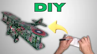 Building Realistic Biplanes from Soda Cans? Here's How to make a soda can airplane!