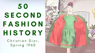 50-Second Fashion History | Christian Dior Spring/Summer 1960