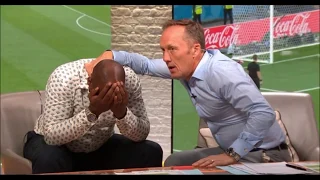 Mark Pougatch, Gary Nevielle, Ian Wright and Lee Dixon Reaction England Penalty Shootout