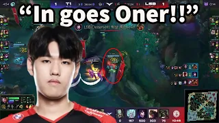 T1 Oner INSANE Lee Sin Kick To Win The Fight!!