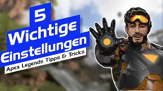 5 wichtige Einstellungen die ihr kennen solltet! Apex Legends Guide Tipps Deutsch German | Spacecat