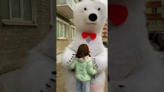 Яркое поздравление от Белого Мишки.🐻 Именинница в шоке🔥 Казань, Астрахань тел. 89880795262.