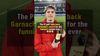 PL take BACK Garnacho's award 😳😭 #football