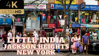 Little India New York Jackson Heights Queens New York | Street food | 4K