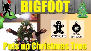 Bigfoot Puts Up Christmas Tree