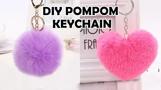 DIY PLUSH POM POM KEY CHAIN IDEA - BEST KEYCHAIN EVER!