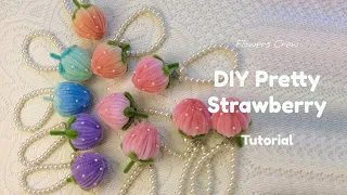 Easy Pipe Cleaner Craft: DIY Strawberry Bag Charm, Handmade Gift Idea