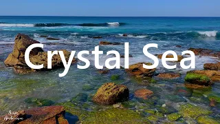 Crystal Sea: Soothing Waves Crashing on Rocks for Sleep, Relaxation, Study, Stress Relief | 10 hours