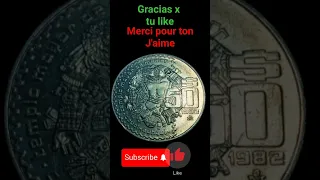 México 50 pesos 1982. Diosa Azteca de la luna Coyolxauhqui