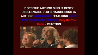 UNBELIEVABLE PERFORMANCE SUNG BY AUTHOR MARK LOWRY Mary Did You Know - REACTION