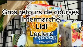 #Retour de courses pour le mois de mars de chez Lidl / Leclerc / Intermarché 🛒🛒