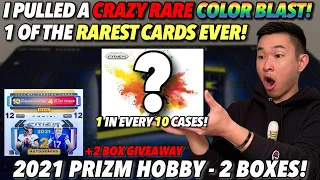 INSANE COLOR BLAST PULL + GOLD VINYL & GOLD! 🤯🔥 | 2021 Panini Prizm Football Hobby Box Review x2