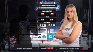 Natálie POLEDNÍKOVÁ vs. Diana KULINOVÁ  | The Ring 11 Olomouc | Patron Boxing