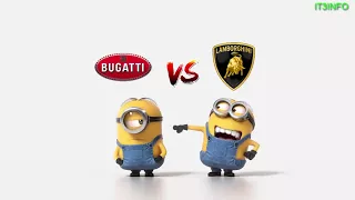 Bugatti vs Lamborghini Minions Style ( Funny Minions)