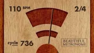 110 BPM 2/4 Wood Metronome HD