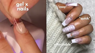 HOW TO DO GEL-X NAILS LIKE A PRO *EASY AND CHEAP*