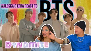 DAMN YOU TIME ZONES!!! Waleska & Efra react to BTS (방탄소년단) 'Dynamite' Official MV💜✨ | REACTION