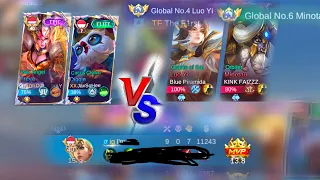 LAGI JOKI MALAH KETEMU TOP GLOBAL HERO LUO YIE DAN MINOTAUR!!! FREYA GUA GA MATI COY