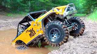 JEEP JK MAX 4x4 gets STUCK MUDDiNG! CAPO RACiNG | RC ADVENTURES