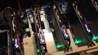 5 GPU Old Desktop Computer Bitcoin Mining Rig
