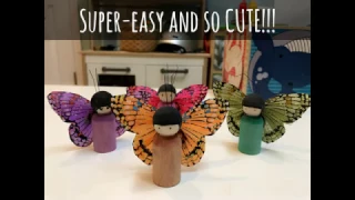 DIY: Butterfly Peg Dolls