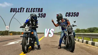 Honda H'ness CB350 Vs Royal Enfield Bullet ELectra 350 Bs6 Long Race | Which is Faster?