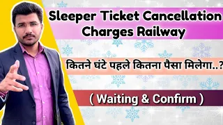 Sleeper ticket new cancellation charges railway  waiting & confirm | Sleeper refund rules hindi