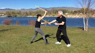 "The Filipino Kali Minute" (4) --   Basic Sumbrada Using Single Stick