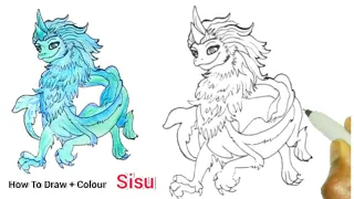 How To Draw Water Dragon Sisu From Raya and the last Dragon Movie 🐉  | DisneyRaya