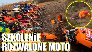 POŁAMANE MOTO GLEBA NA TORZE | SZKOLENIE MX |MotoVlog #7|