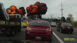 Dashcam Footage Shows Dramatic Plane Crash in Mukilteo, Washington