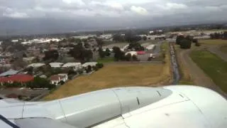 Qantas landing at Adelaide Airport