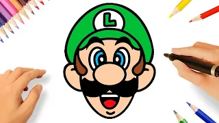 HOW TO DRAW LUIGI | MARIO BROS