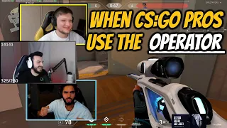 When CS:GO Pros Use The OPERATOR IN VALORANT | ft. s1mple, GeT_RiGhT, kennyS, tarik