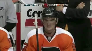 Nick Zherdev's cool goal for Flyers vs Sabres (26 oct 2010)