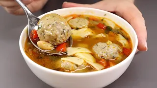 Готовлю СУП с любым мясом НОВЫМ СПОСОБОМ: привычный СУП С ФРИКАДЕЛЬКАМИ станет самым любимым