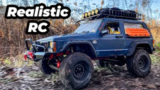 1/10 Scale RC Car: AXIAL SCX10 CLONE Injora JEEP CHEROKEE Hardbody | Scale Trail #2