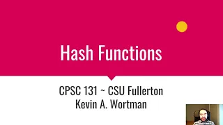 Hash Functions