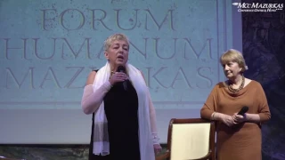 XXIII Forum Humanum Mazurkas -Janina Tuora - kurator i Anna Lenkiewicz - artystka malarka