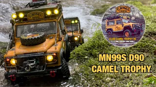 【MN99S 】DEFENDER D90 CAMEL TROPHY custom 超リアルな雨のジャングルトレイル
