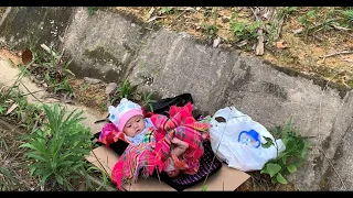 The kindness of a single mother rescuing an abandoned baby on the way back from harvesting melons