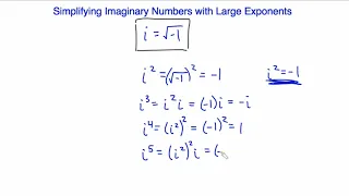 Simplifying Imaginary Numbers with Large Exponents