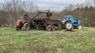 Пробую органіку на цілині,  МТЗ-80 та Т-16 в роботі